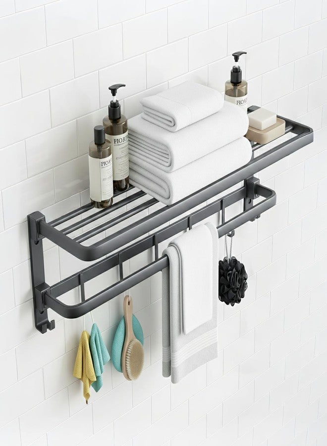 MIORAH MIORAH Towel Rack in Bathroom Hangers for Clothes| Best Towel Holder in Bathroom and Organiser (Grey) - Image 1